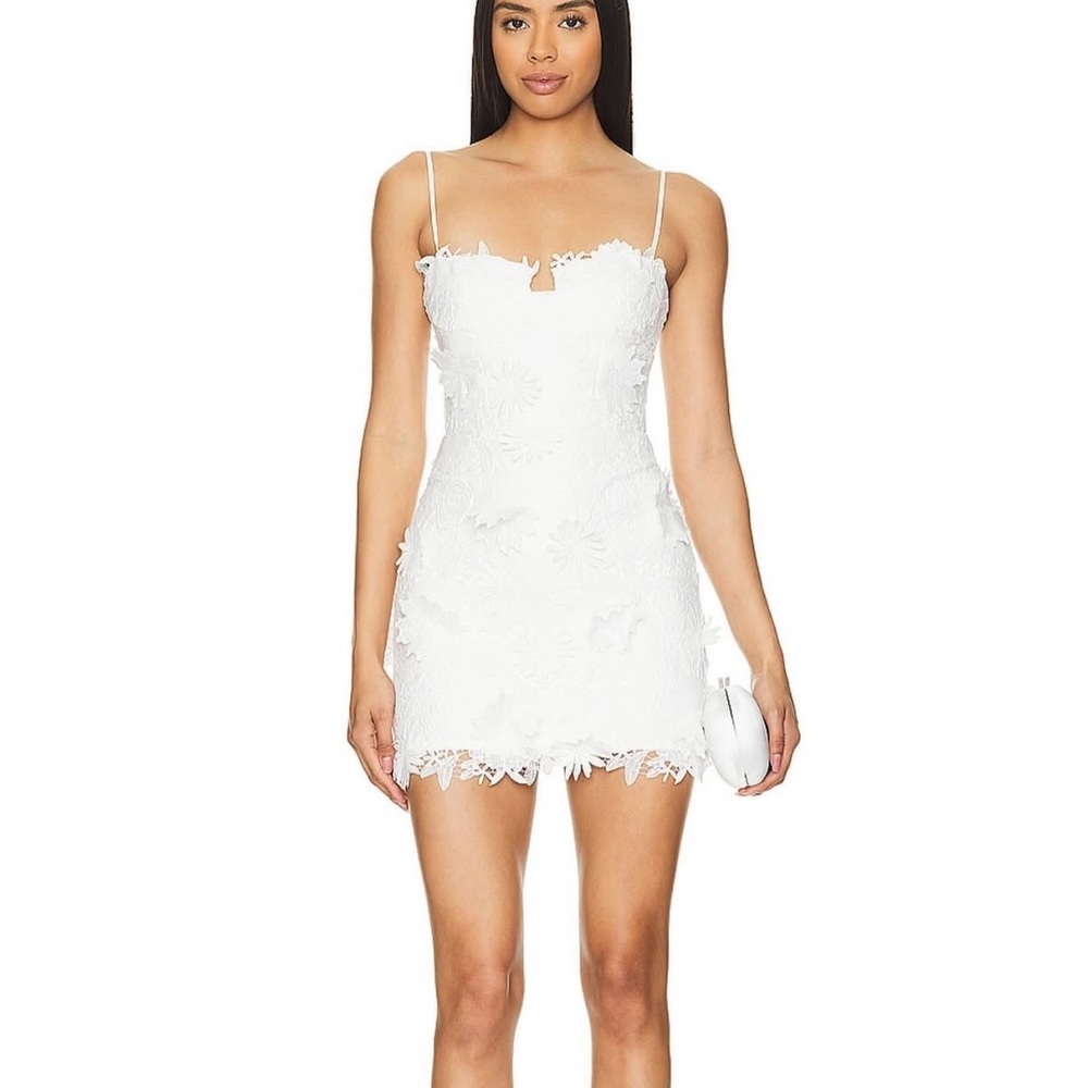 Bardot White Lace Mini Dress
